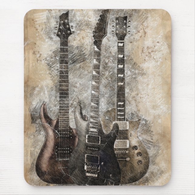 Drei Gitarren Mousepad (Vorne)
