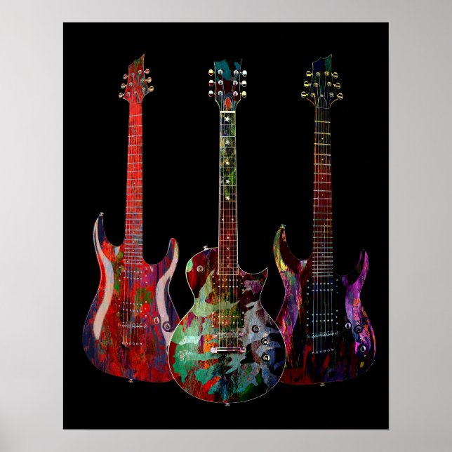 Drei Gitarren Poster (Vorne)