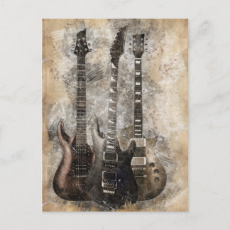 Drei Gitarren Postkarte