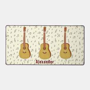 Drei Gitarrenmusikdesigns Schreibtischunterlage