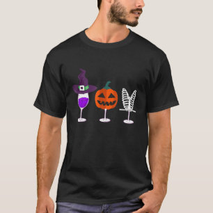 Drei Gläser Wein Tee Lustiger Halloween-Wein Co
