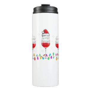 Drei Gläser Weinweihnachtsbeleuchtung Weihnachtsma Thermosbecher