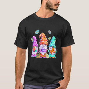 Drei Gnomaden Bunny Eggs Basket Niedlich Ostern T-Shirt