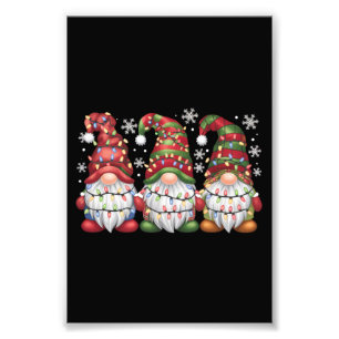 Drei Gnome Buffalo Kariert Rot Weihnachten Fotodruck