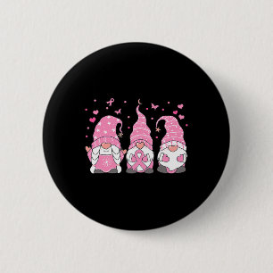 Drei Gnome rosa Ribbon Krieger Brustkrebs Krieg Button