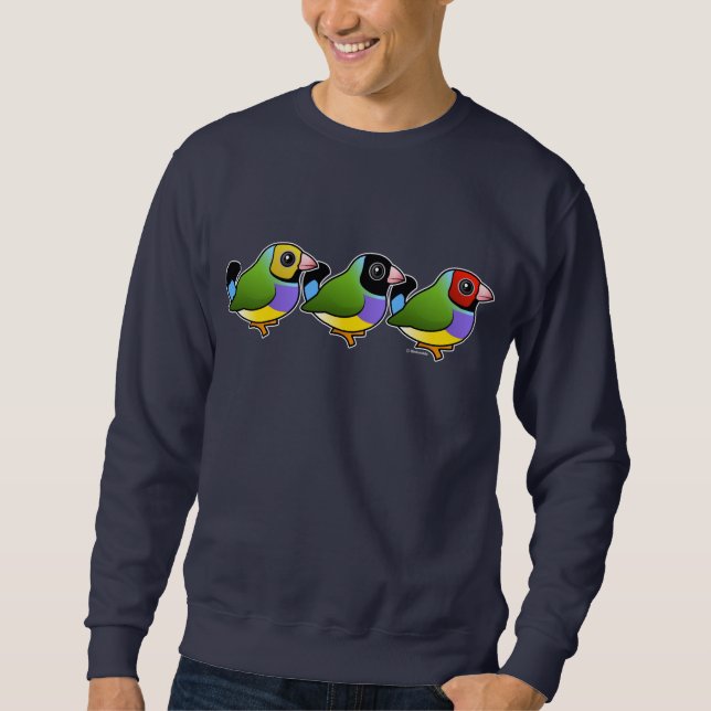 Drei Gouldian Finke Sweatshirt (Vorderseite)
