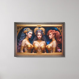 Drei Graces griechischer Mythologie von Xzendor7 Leinwanddruck