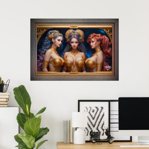 Drei Graces griechischer Mythologie von Xzendor7 Poster
