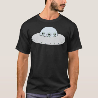 Drei Graustufen in einem Ufo T-Shirt