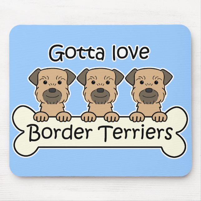 Drei Grenzterrier Mousepad (Vorne)