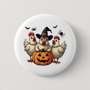 Drei grimmige Halloween-Bauer Button
