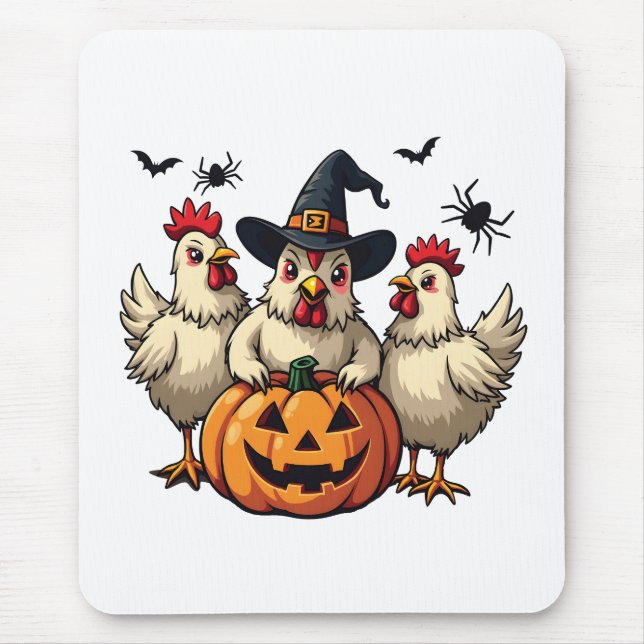 Drei grimmige Halloween-Bauer Mousepad (Vorne)