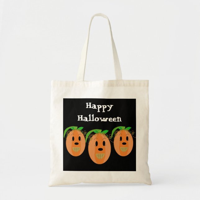 Drei Grinning Pumpkins Tragetasche (Vorne)