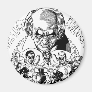 Drei grüne Laternen-Comic-Abdeckung, Schwarzweiss Magnet