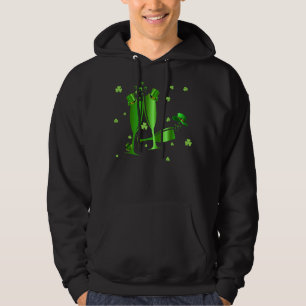 Drei grüne Weingläser Happy St Patricks Shamroc Hoodie