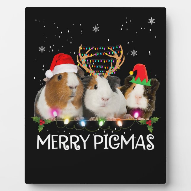 Drei Guinea Weihnachtslicht Weihnachten Weihnachts Fotoplatte (Vorderseite)