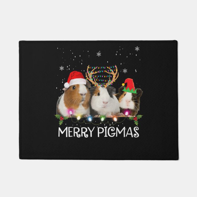 Drei Guinea Weihnachtslicht Weihnachten Weihnachts Fußmatte (Vorderseite)