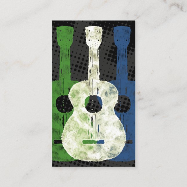 Drei Guitars Business Cards Visitenkarte (Vorderseite)