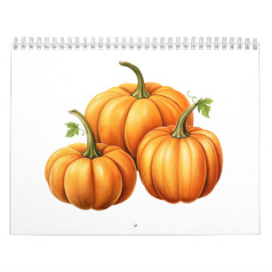 drei halbwinterliche Kürbis Kalender