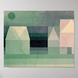 Drei Häuser : Paul Klee 1922 Poster