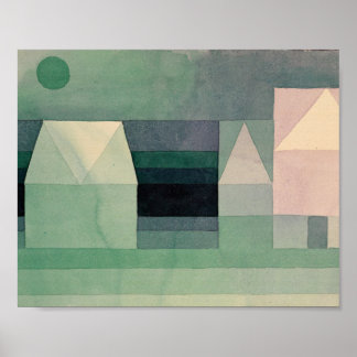Drei Häuser : Paul Klee 1922 Poster