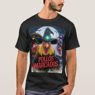 drei heftige und farbenfrohe Hahnenkämpfer, jeder T-Shirt