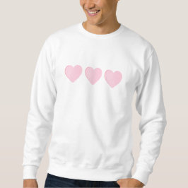 Drei Herzen auf der Reihe: minimalistisches und ni Sweatshirt