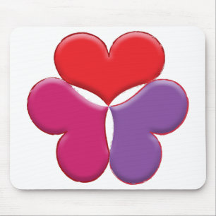 Drei Herzen Mousepad