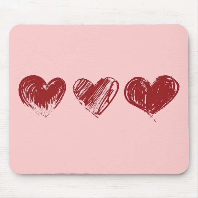 Drei Herzen Mousepad (Vorne)