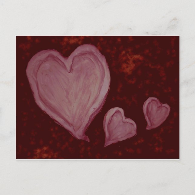 Drei Herzen Postkarte (Vorderseite)