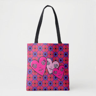 Drei Herzen Tasche