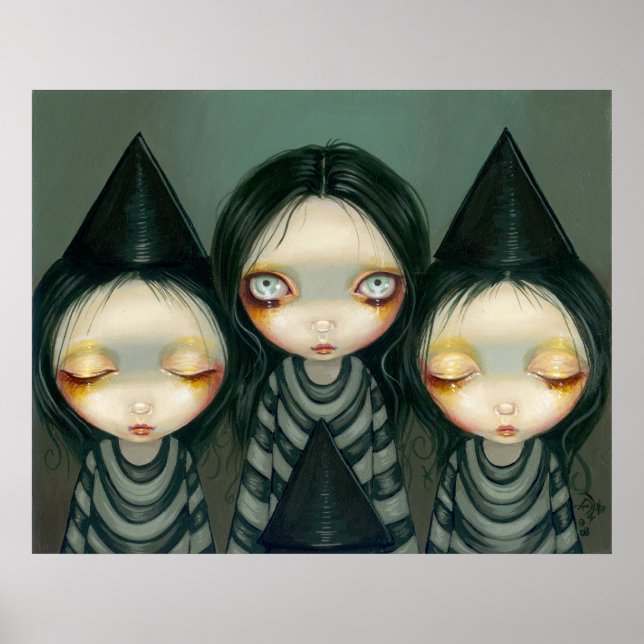 Drei Hexe Schwestern schwach gotische Kunstdruckku Poster (Vorne)