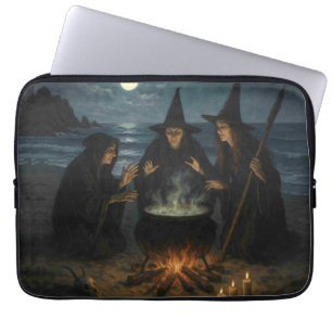 Drei Hexen Brew Cauldron Vollmond Strand Laptopschutzhülle