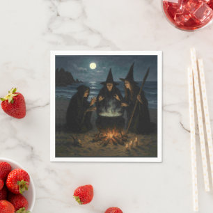 Drei Hexen Brew Cauldron Vollmond Strand Serviette