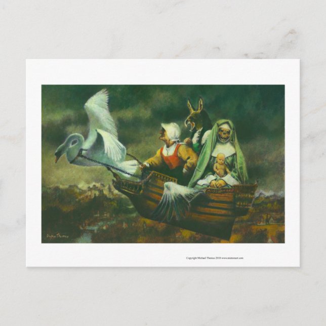 Drei Hexen-Design Postkarte (Vorderseite)