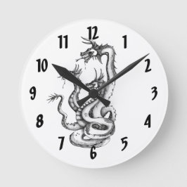 Drei hintere Hydra-Design-Uhr Runde Wanduhr