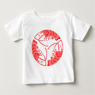 Drei hintereinander angeordnete langschwänzige Lan Baby T-shirt