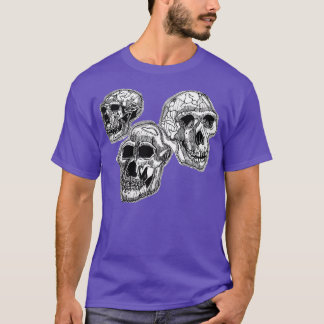 Drei Hominid Skulls T-Shirt