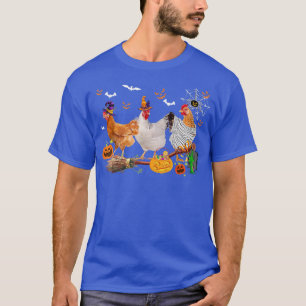 Drei Hühner Halloween Mummy Hexe Beängstigend Pump T-Shirt