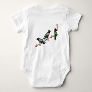 Drei Hummingvögel auf einem Ast Floss Silt Baby Strampler