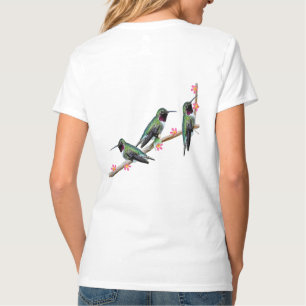 Drei Hummingvögel auf einem Ast Floss Silt T-Shirt