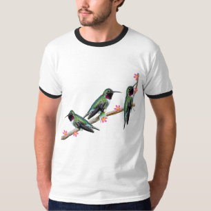 Drei Hummingvögel auf einem Ast Floss Silt T-Shirt