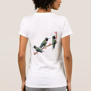 Drei Hummingvögel auf einem Ast Floss Silt T-Shirt