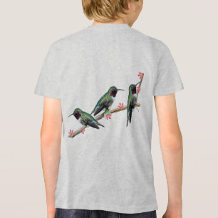 Drei Hummingvögel auf einem Ast Floss Silt Tri-Blend Shirt