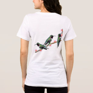 Drei Hummingvögel auf einem Ast Floss Silt Tri-Blend Shirt