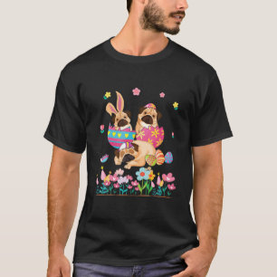 Drei Hunde aus sonnigen Mops zu Ostern Blume glück T-Shirt