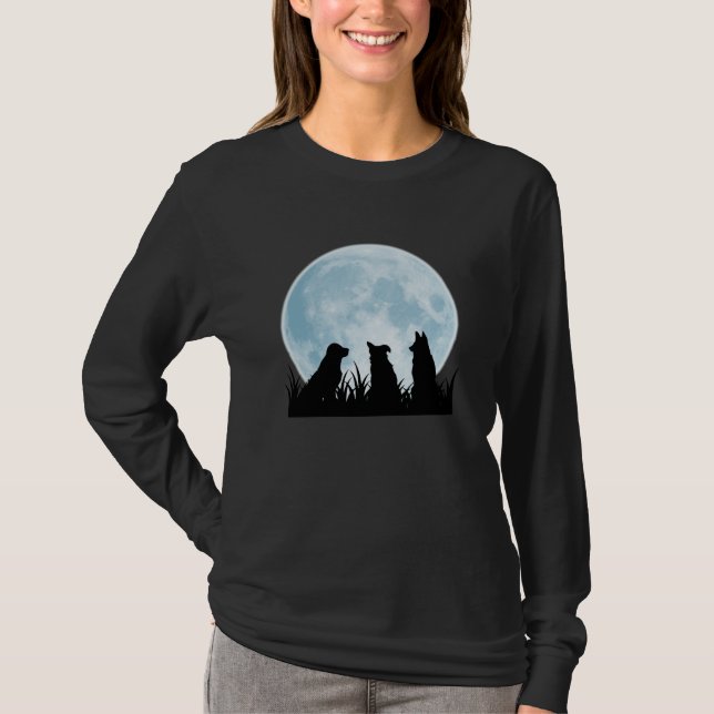 Drei Hunde in der Nacht T-Shirt (Vorderseite)