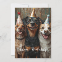 Drei Hunde zum Geburtstag