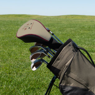 Drei Initialen & Vollständiger Name & Gekreuzte Go Golf Headcover