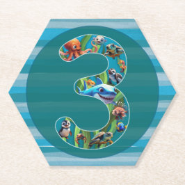 Drei Jahre alt: Untersetzer in Papierform